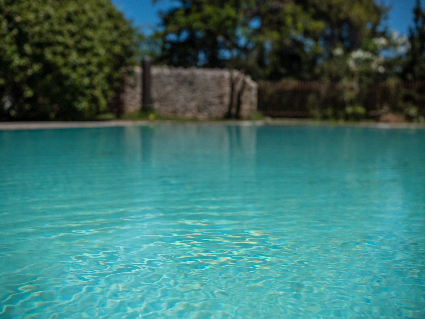 The pool in the terraced gardens