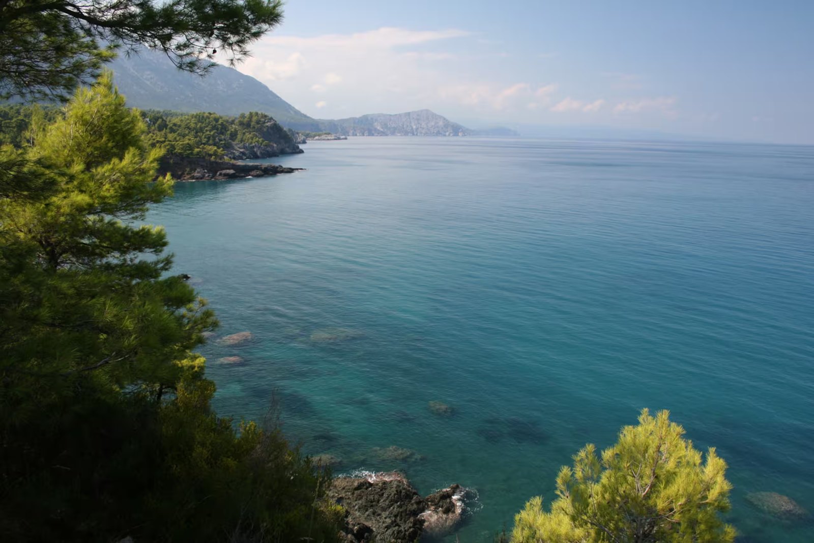 The Aegean coastline near the estate