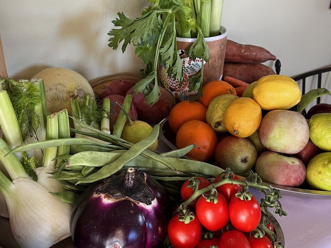 Seasonal produce from the local market